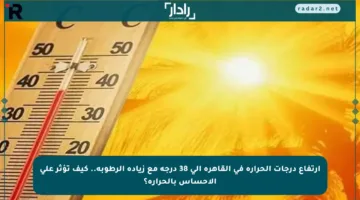 ارتفاع درجات الحرارة في القاهرة إلى 38 درجة مع زيادة الرطوبة.. كيف تؤثر على الإحساس بالحرارة؟